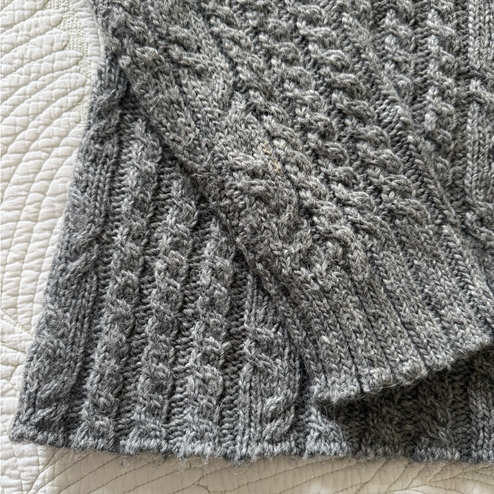 Pendleton Gray Cable Knit Turtleneck Sweater - image 2